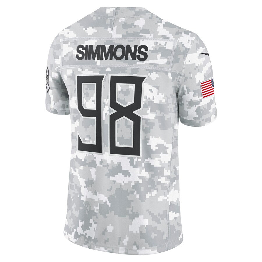 Punc T.Titans #98 Jeffery Simmons Player Arctic Camo Salute To Service Limited Stitched Jerseys