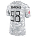 Punc T.Titans #98 Jeffery Simmons Player Arctic Camo Salute To Service Limited Stitched Jerseys