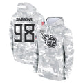 Punc T.Titans #98 Jeffery Simmons Player Camo Arctic Salute to Service Pullover Hoodies Home Game Stitched Jerseys