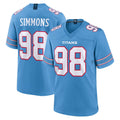 Punc T.Titans #98 Jeffery Simmons Player Light Blue 2026 Game Home Stitched Jerseys