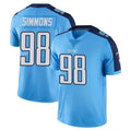 Punc T.Titans #98 Jeffery Simmons Player Light Blue Limited Color Rush Home Game Stitched Jerseys