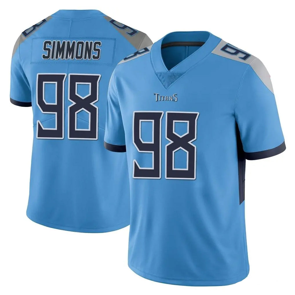 Punc T.Titans #98 Jeffery Simmons Player Light Blue Limited Vapor Untouchable Home Game Stitched Jerseys