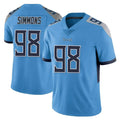 Punc T.Titans #98 Jeffery Simmons Player Light Blue Limited Vapor Untouchable Home Game Stitched Jerseys