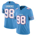 Punc T.Titans #98 Jeffery Simmons Player Light Blue Team Vapor F.U.S.E. Limited Home Game Stitched Jerseys
