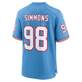Punc T.Titans #98 Jeffery Simmons Player Light Blue Throwback Alternate Game Stitched Jerseys