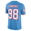 Punc T.Titans #98 Jeffery Simmons Player Light Blue Vapor F.U.S.E. Limited Stitched Jerseys
