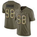 Punc T.Titans #98 Jeffery Simmons Player Olive Salute To Service Limited Stitched Jerseys