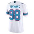 Punc T.Titans #98 Jeffery Simmons White Vapor F.U.S.E. Stitched Limited Jerseys