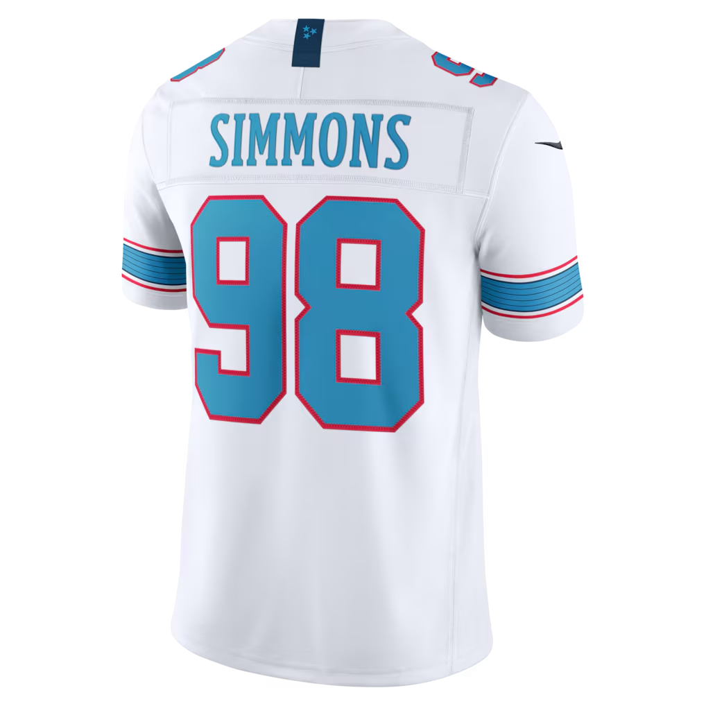 Punc T.Titans #98 Jeffery Simmons White Vapor F.U.S.E. Stitched Limited Jerseys