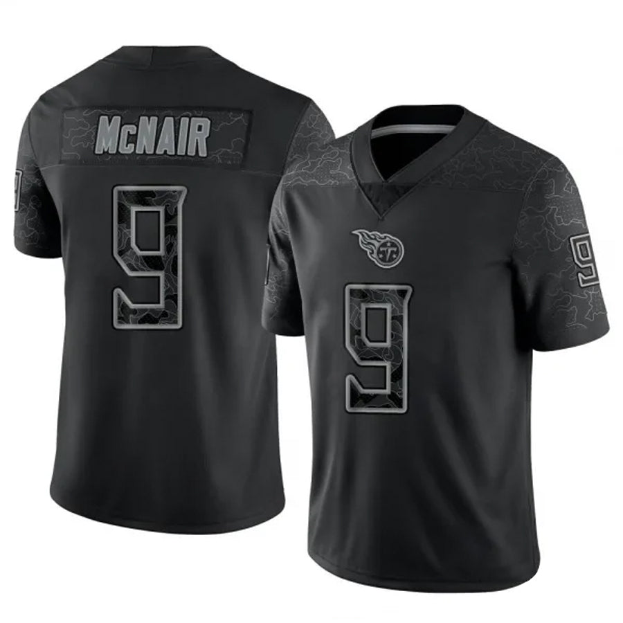 Punc T.Titans #9 Steve McNair Player Black RFLCTV Limited Stitched Jerseys