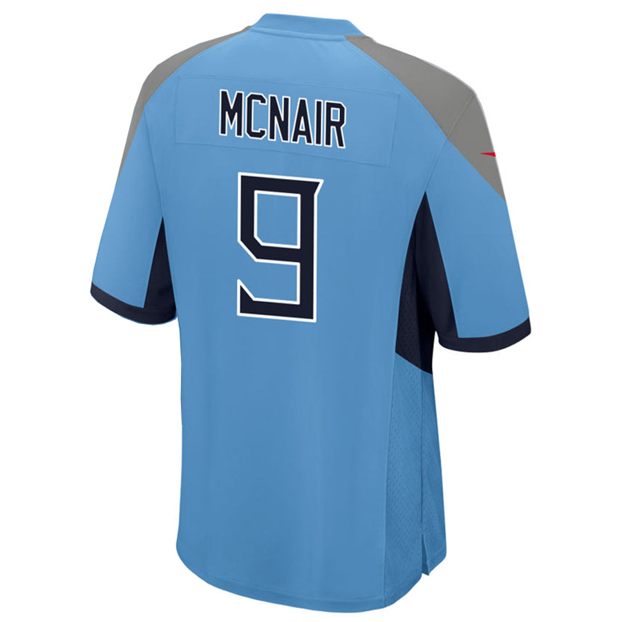 Punc T.Titans #9 Steve McNair Player Light Blue Home Game Stitched Jerseys