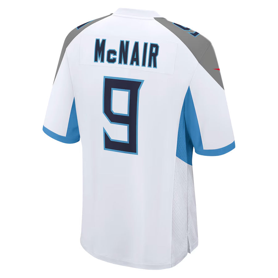 Punc T.Titans #9 Steve McNair Player White Home Game Stitched Jerseys
