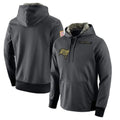 Punc TB.Buccaneers  Blank Player Gray Salute to Service Sideline Performance Pullover Hoodies Home Game Stitched Jerseys
