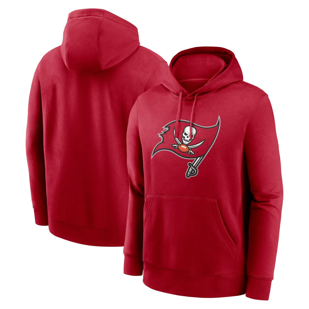 Punc TB.Buccaneers  Blank Player Red LOGO Pullover Hoodie Home Game Stitched Jerseys