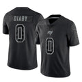 Punc TB.Buccaneers #0 Yaya Diaby Player Black Reflective Limited Home Game Stitched Jerseys