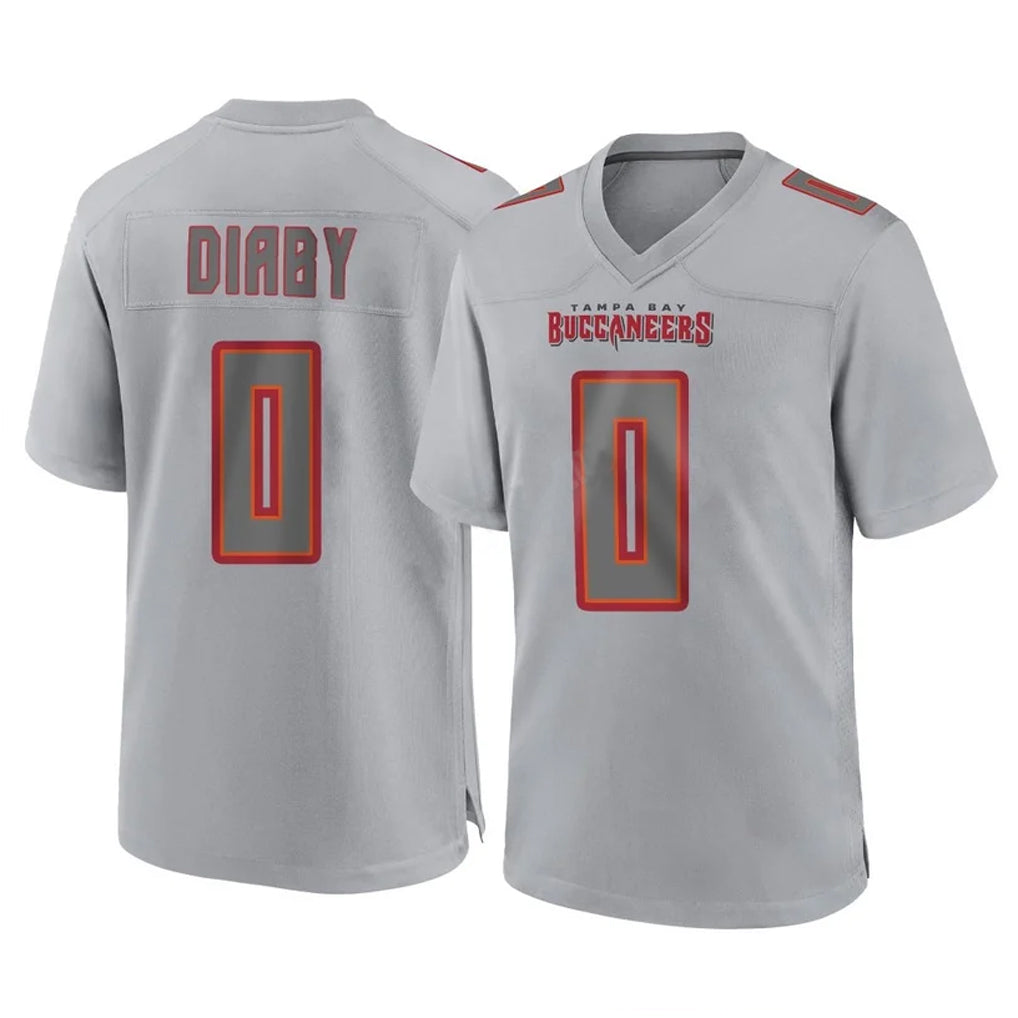 Punc TB.Buccaneers #0 Yaya Diaby Player Gray Atmosphere Fashion Home Game Stitched Jerseys