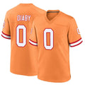 Punc TB.Buccaneers #0 Yaya Diaby Player Orange Throwback Home Game Stitched Jerseys