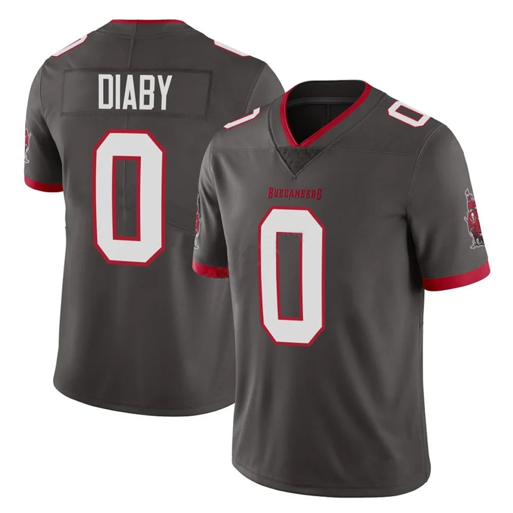 Punc TB.Buccaneers #0 Yaya Diaby Player Pewter Limited Alternate Vapor Home Game Stitched Jerseys