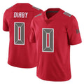 Punc TB.Buccaneers #0 Yaya Diaby Player Red Limited Color Rush Home Game Stitched Jerseys