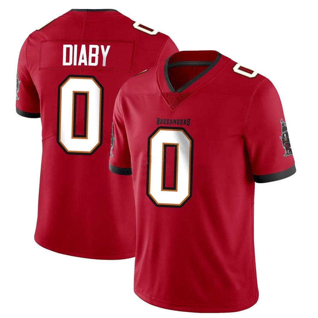 Punc TB.Buccaneers #0 Yaya Diaby Player Red Limited Vapor F.U.S.E. Home Game Stitched Jerseys