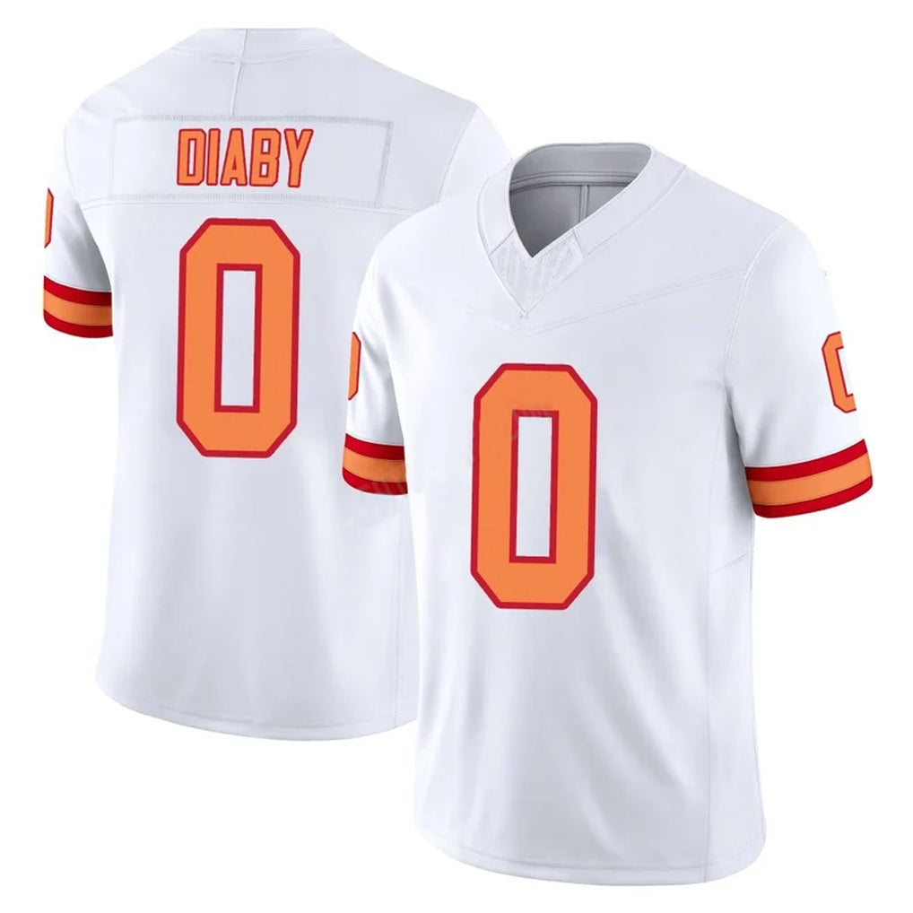 Punc TB.Buccaneers #0 Yaya Diaby Player White Limited '76 Vapor F.U.S.E. Home Game Stitched Jerseys