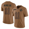 Punc TB.Buccaneers #11 Jalen McMillan Player Brown Limited Salute To Service Home Game Stitched Jerseys
