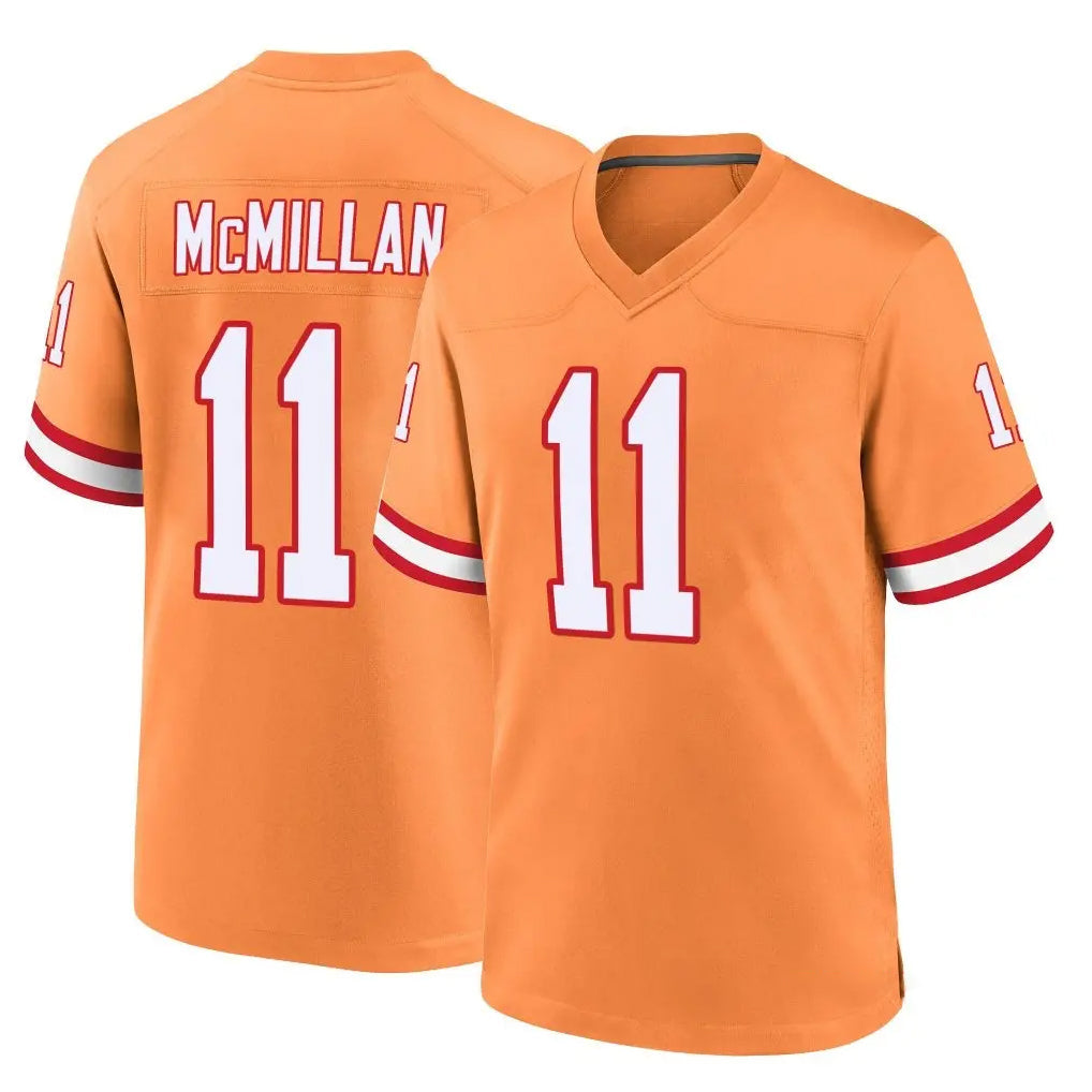 Punc TB.Buccaneers #11 Jalen McMillan Player Orange Throwback Home Game Stitched Jerseys