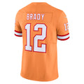 Punc TB.Buccaneers #12 Tom Brady Player Orange Vapor F.U.S.E. Limited Stitched Jerseys