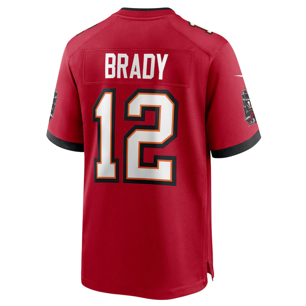Punc TB.Buccaneers #12 Tom Brady Player Red Home Game Stitched Jerseys