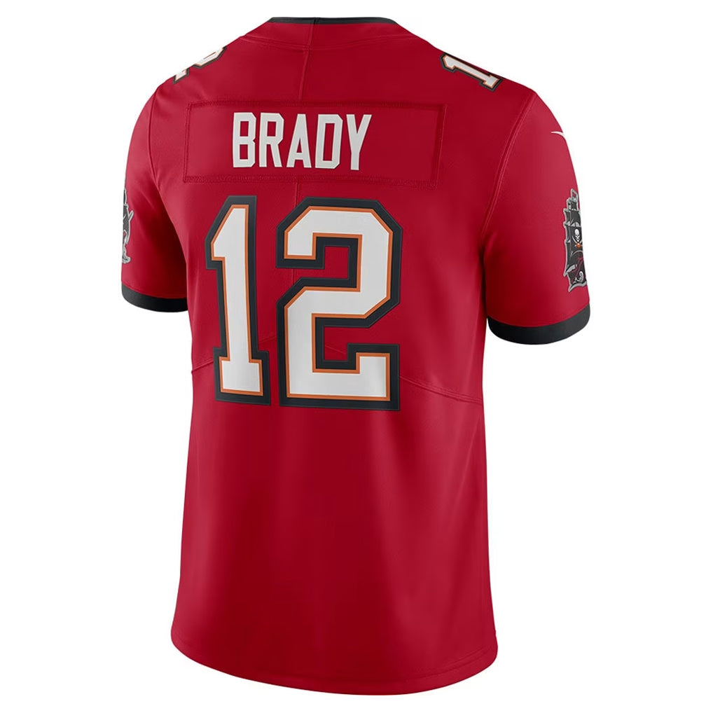 Punc TB.Buccaneers #12 Tom Brady Player Red Vapor F.U.S.E. Limited Stitched Jerseys
