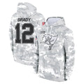 Punc TB.Buccaneers #12 Tom Brady Player Salute to Service Hoodies Stitched Jerseys