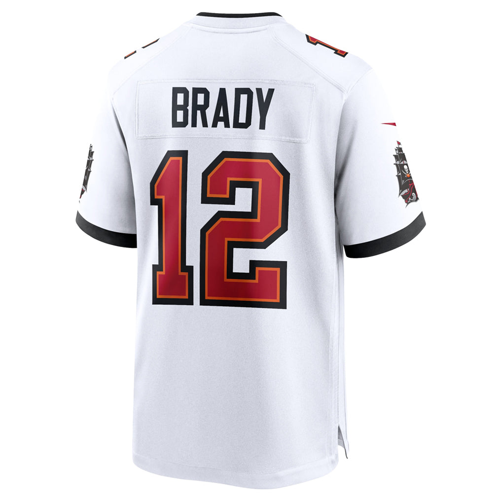 Punc TB.Buccaneers #12 Tom Brady Player White Home Game Stitched Jerseys