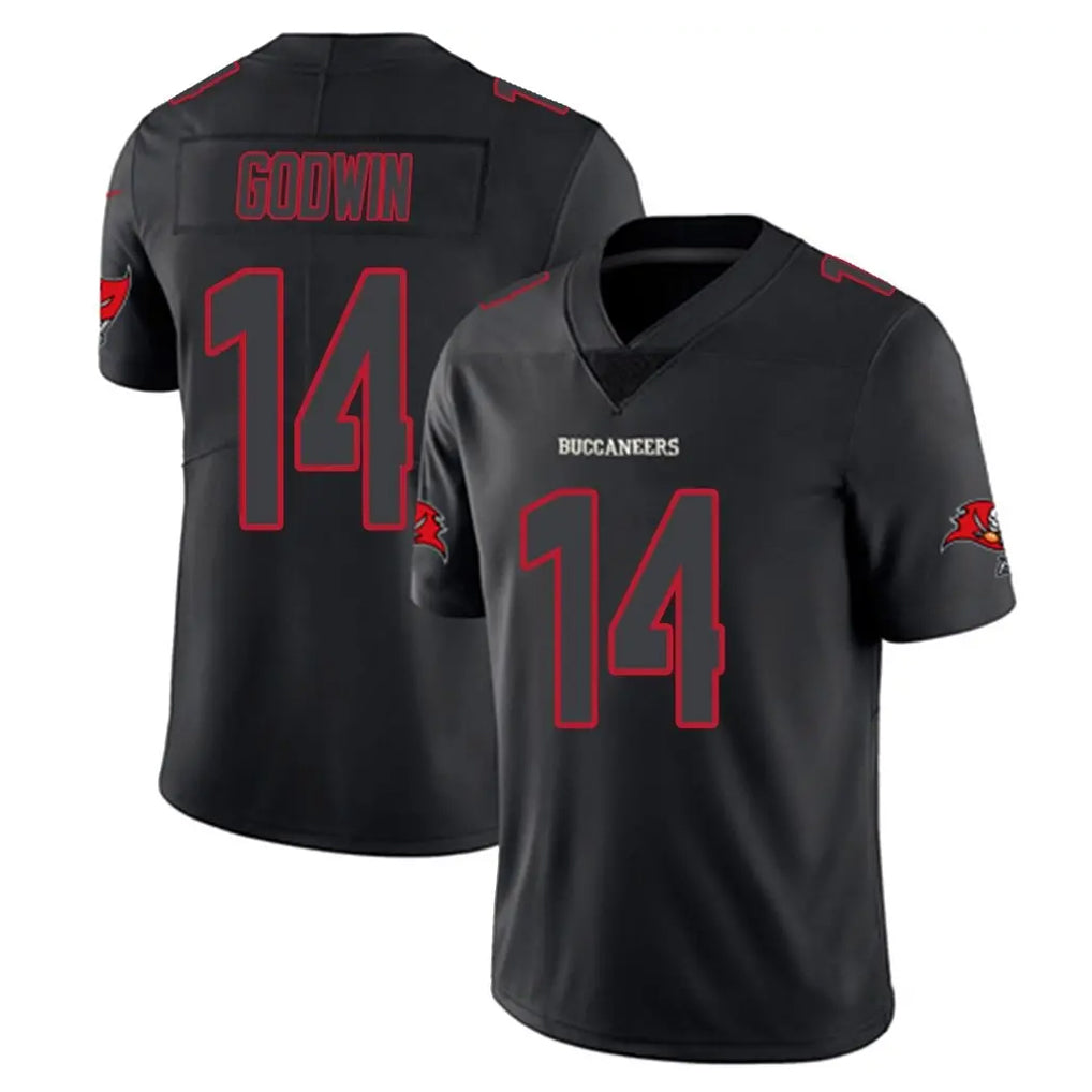 Punc TB.Buccaneers #14 Chris Godwin Jr. Player Black Impact Limited Home Game Stitched Jerseys