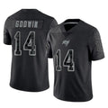 Punc TB.Buccaneers #14 Chris Godwin Jr. Player Black Reflective Limited Home Game Stitched Jerseys