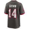 Punc TB.Buccaneers #14 Chris Godwin Jr. Player Deep Pewter Home Game Stitched Jerseys