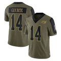 Punc TB.Buccaneers #14 Chris Godwin Jr. Player Olive Salute To Service Limited Game Stitched Jerseys