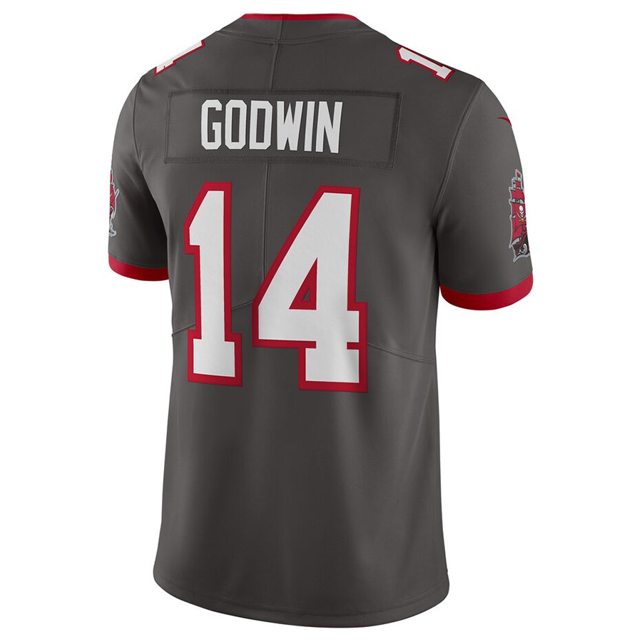 Punc TB.Buccaneers #14 Chris Godwin Jr. Player Pewter Vapor Limited Stitched Jerseys