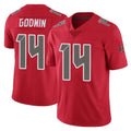 Punc TB.Buccaneers #14 Chris Godwin Jr. Player Red Limited Color Rush Home Game Stitched Jerseys