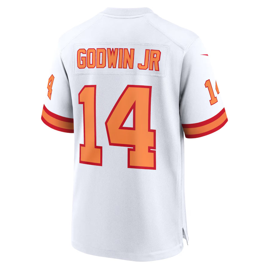 Punc TB.Buccaneers #14 Chris Godwin Jr. Player White Home Game Stitched Jerseys