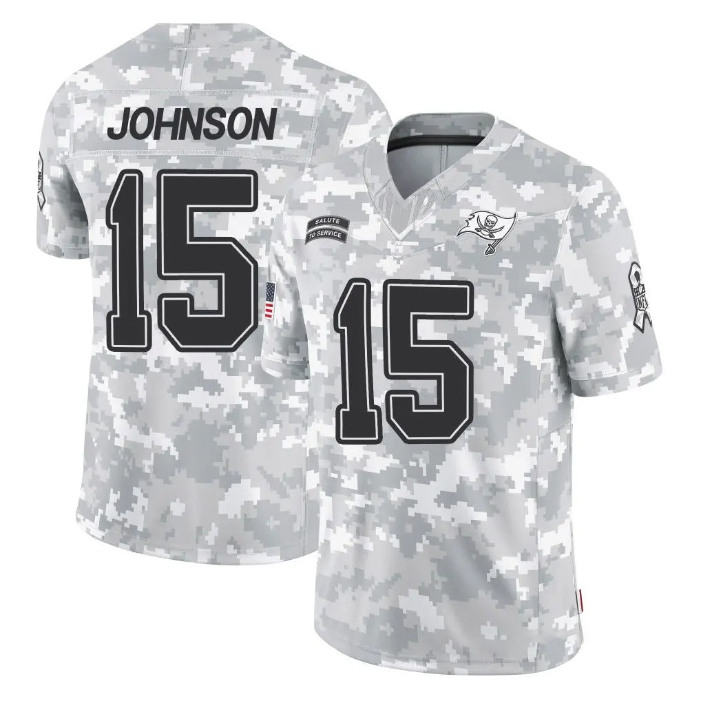 Punc TB.Buccaneers #15 Tez Johnson Player Arctic Camo Limited Salute To Service Home Game Stitched Jerseys