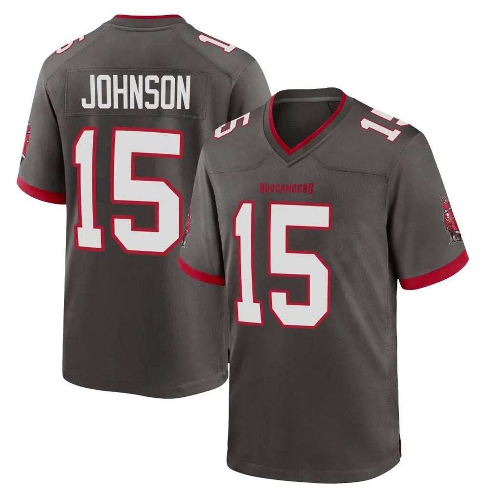 Punc TB.Buccaneers #15 Tez Johnson Player Pewter Alternate Home Game Stitched Jerseys