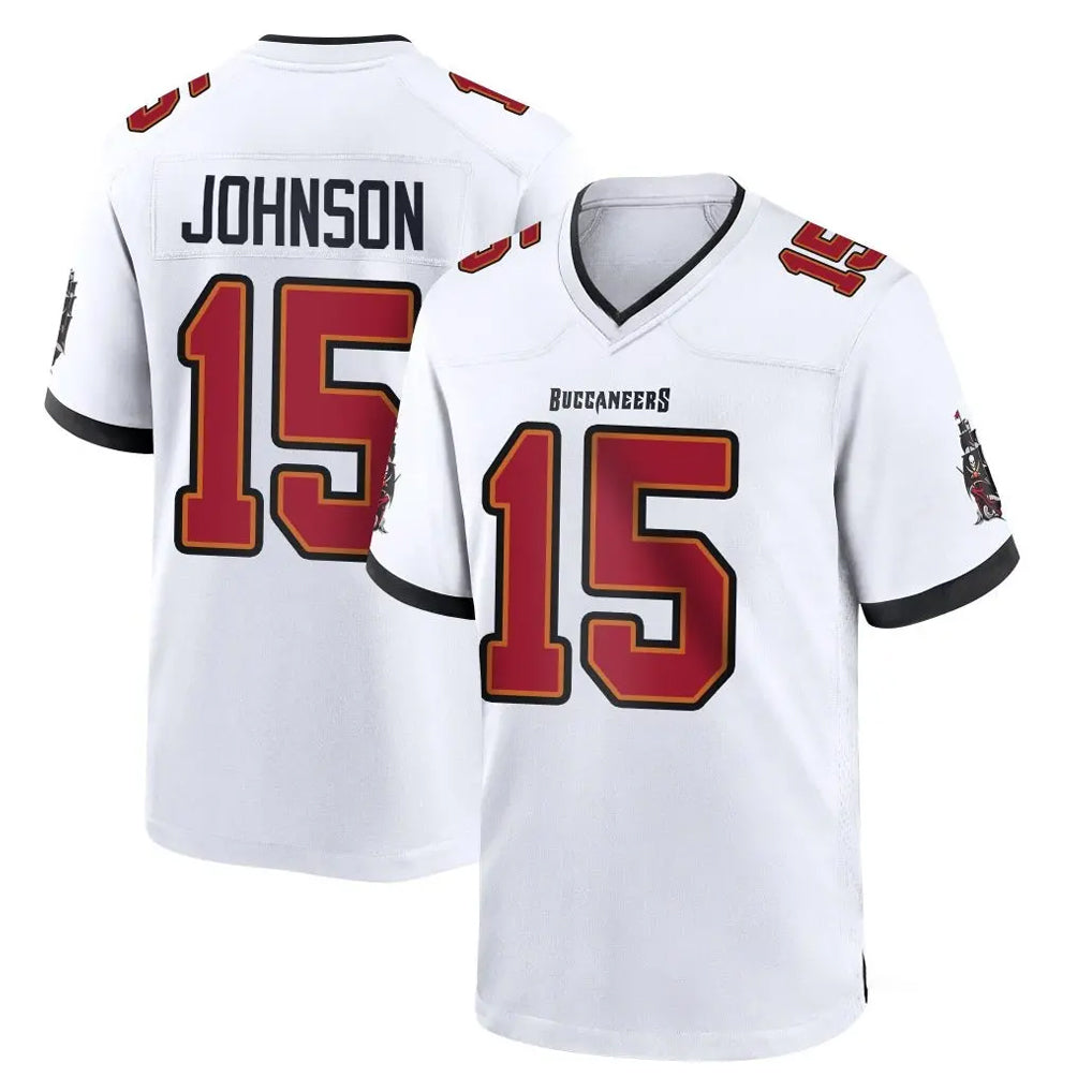 Punc TB.Buccaneers #15 Tez Johnson Player White Home Game Stitched Jerseys