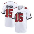 Punc TB.Buccaneers #15 Tez Johnson Player White Home Game Stitched Jerseys
