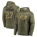 Punc TB.Buccaneers #27 Zyon McCollum Player Olive Salute to Service Pullover Hoodie Home Game Stitched Jerseys