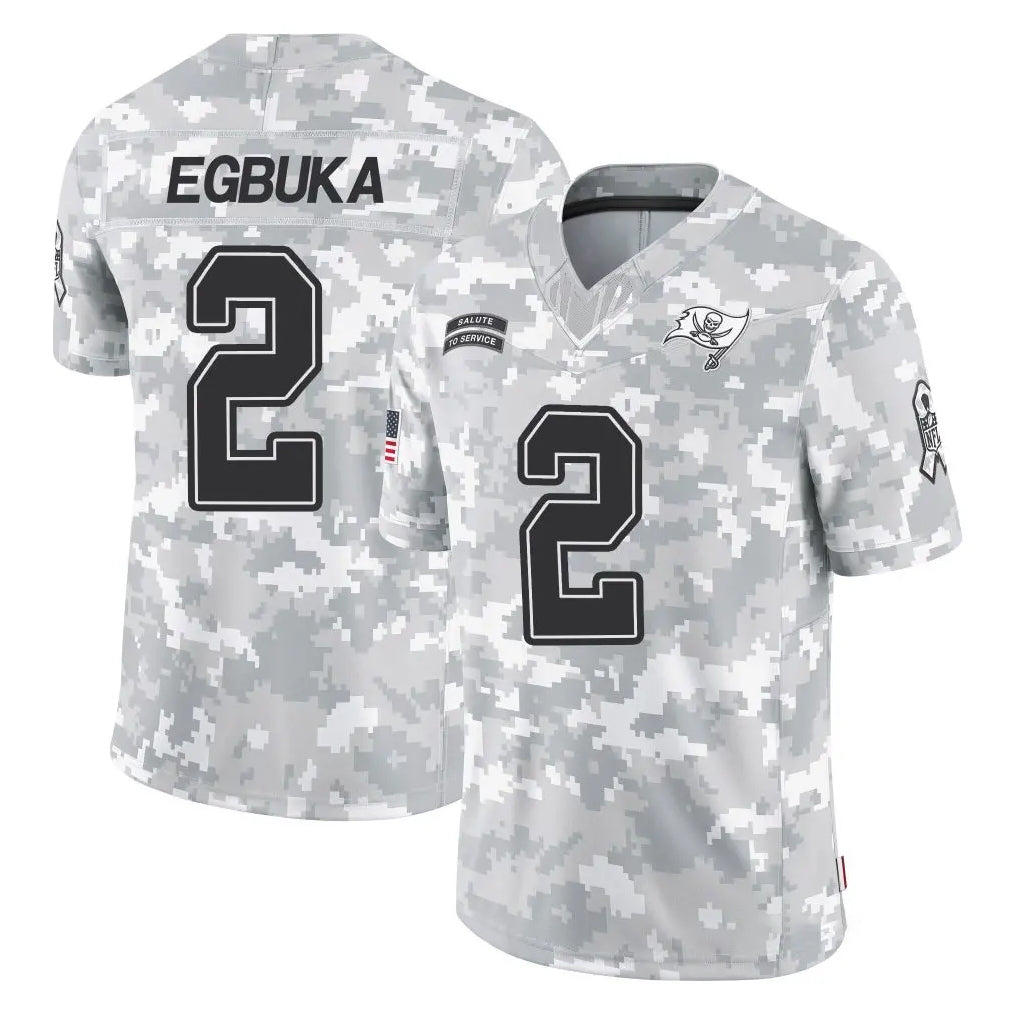 Punc TB.Buccaneers #2 Emeka Egbuka Player Arctic Camo Limited Salute To Service Home Game Stitched Jerseys