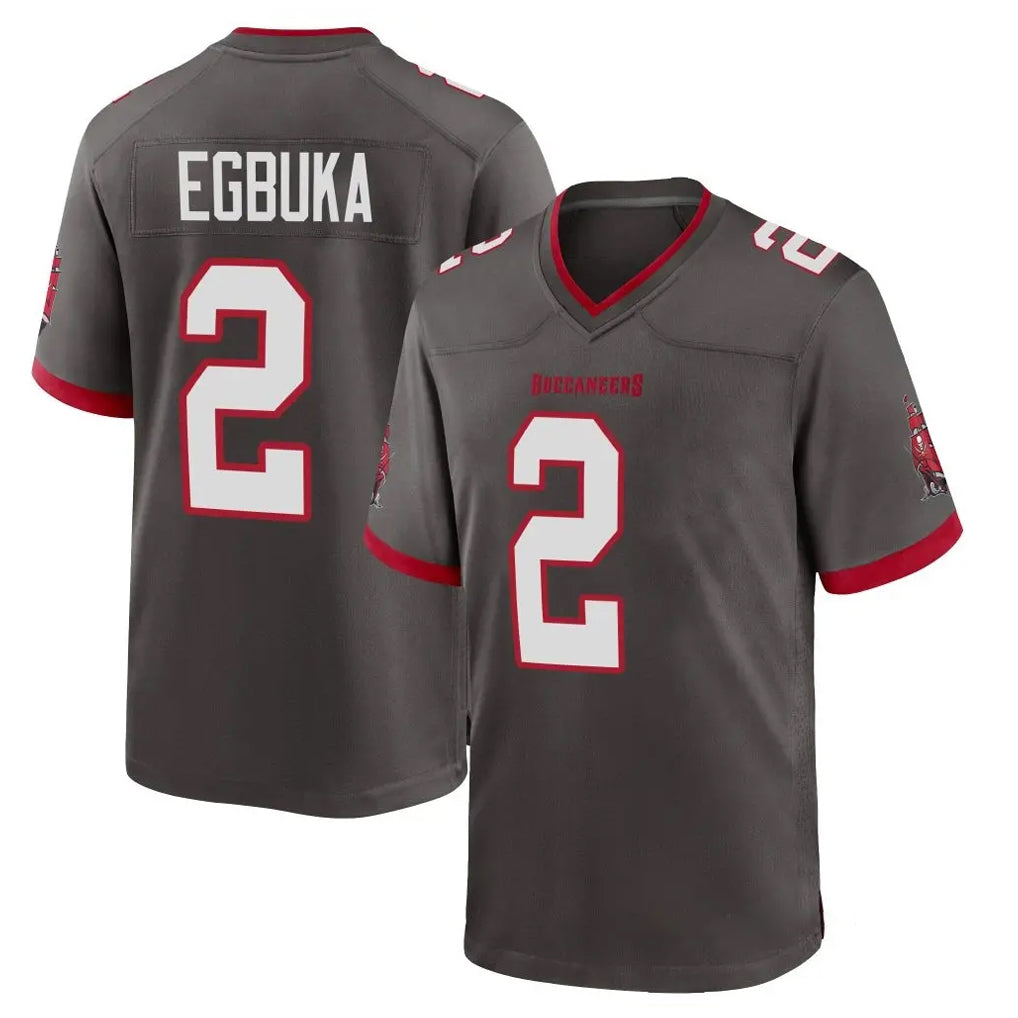 Punc TB.Buccaneers #2 Emeka Egbuka Player Pewter Alternate Home Game Stitched Jerseys