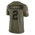 Punc TB.Buccaneers #2 Emeka Egbuka Player Salute to Service Limited Olive Stitched Jerseys