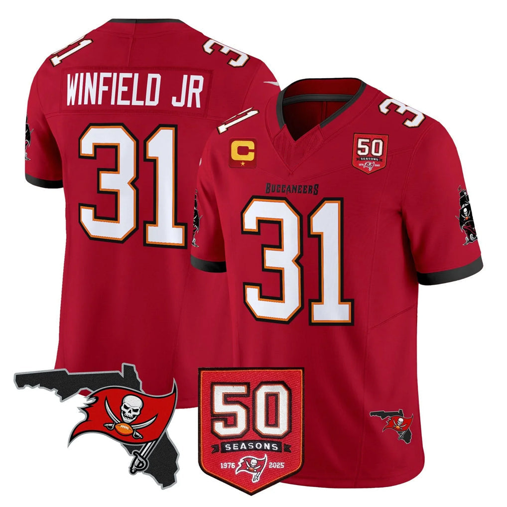 Punc TB.Buccaneers #31 Antoine Winfield Jr. Player Red Limited 2026 Season Vapor F.U.S.E. Home Game Stitched Jerseys