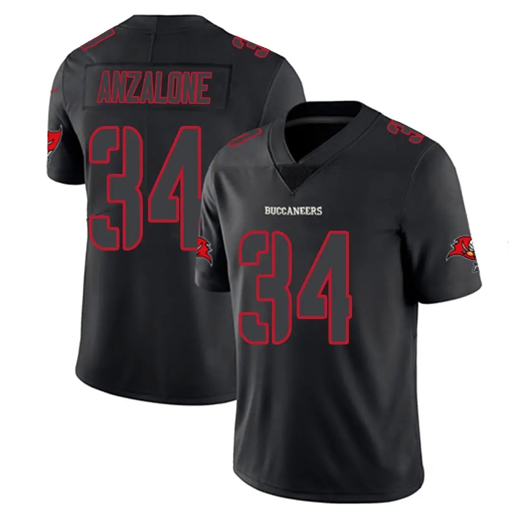 Punc TB.Buccaneers #34 Alex Anzalone Player Black Impact Limited Home Game Stitched Jerseys