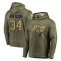 Punc TB.Buccaneers #34 Alex Anzalone Player Olive Salute to Service Pullover Hoodie Home Game Stitched Jerseys
